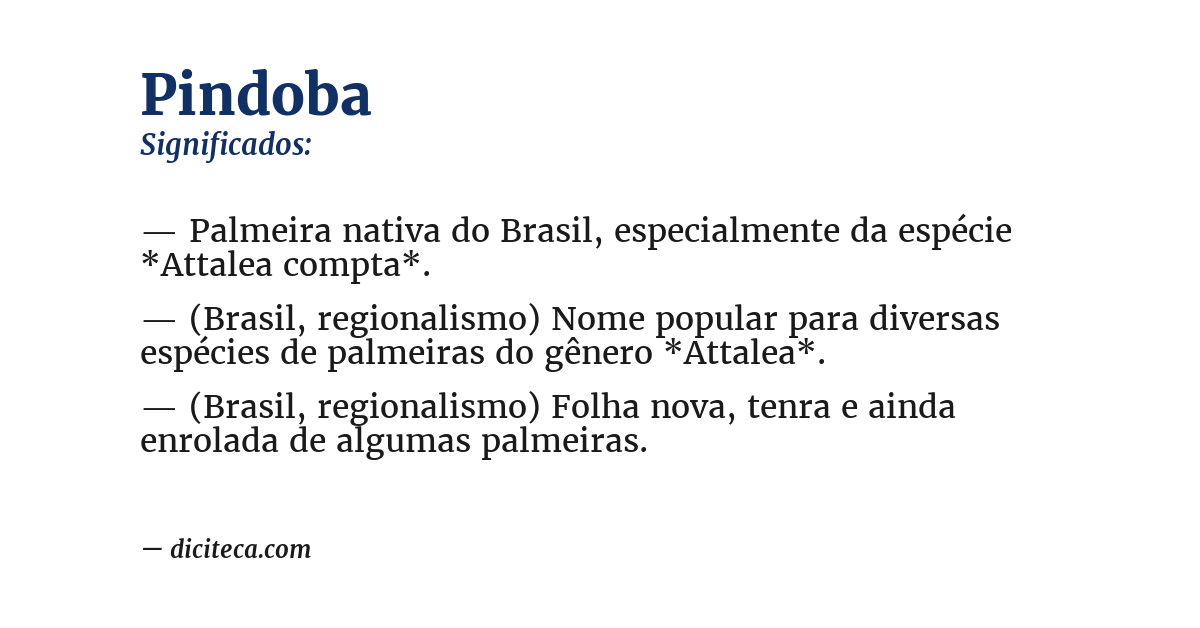 Significado de pindoba