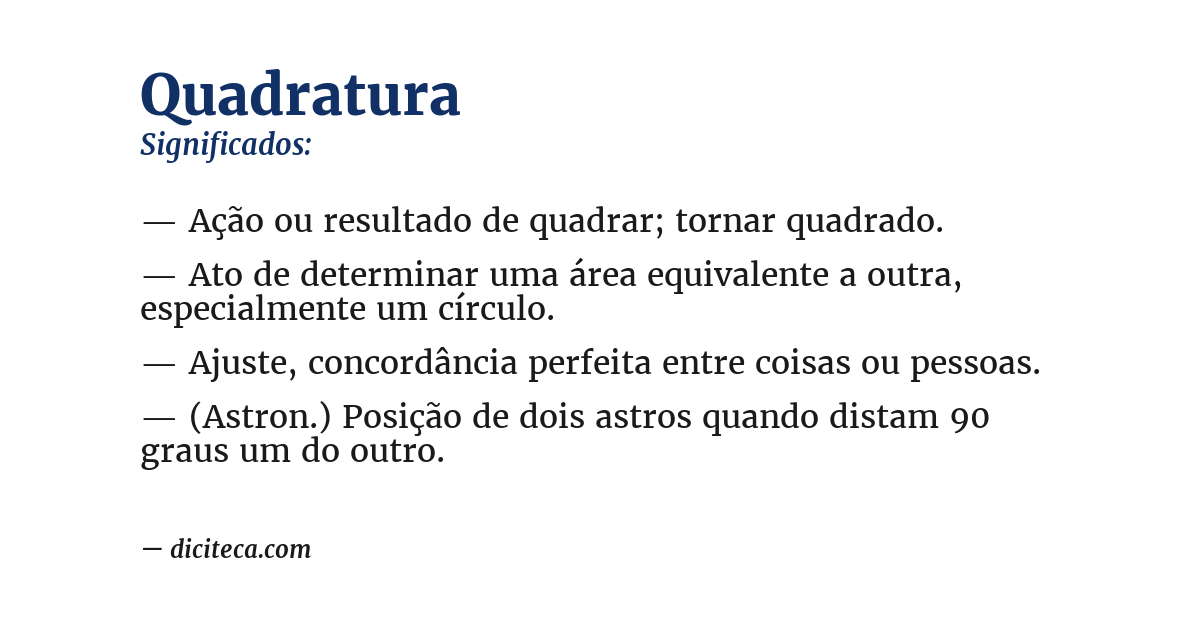Significado de quadratura