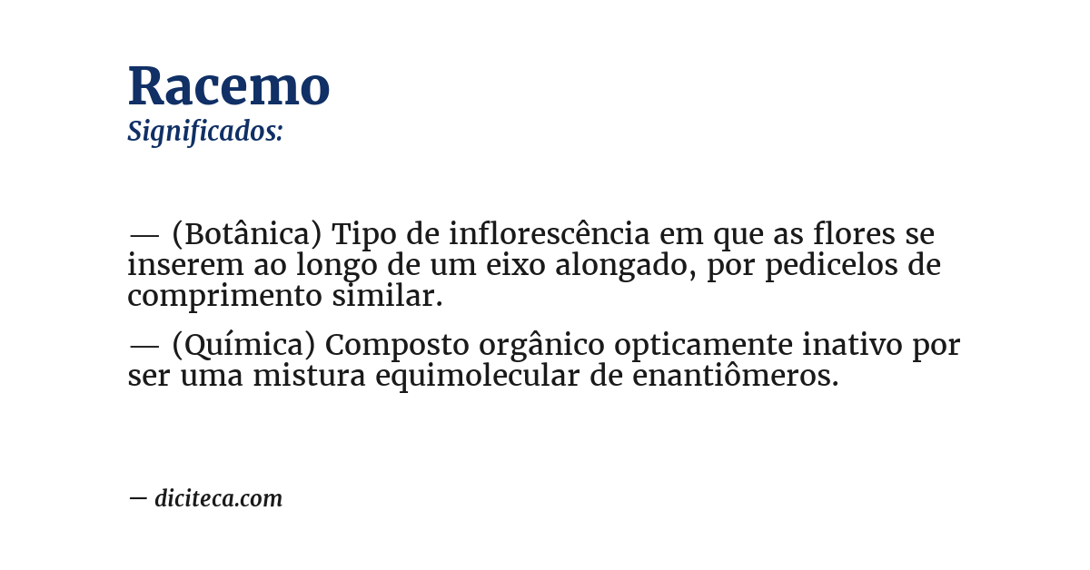Significado de racemo