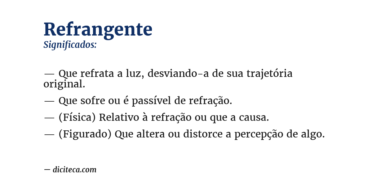 Significado de refrangente