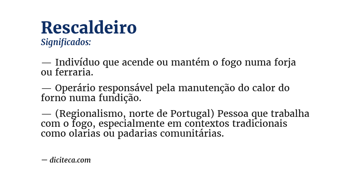 Significado de rescaldeiro