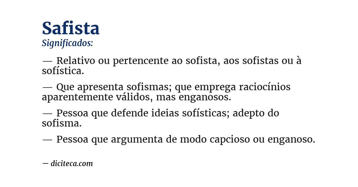 Significado de safista