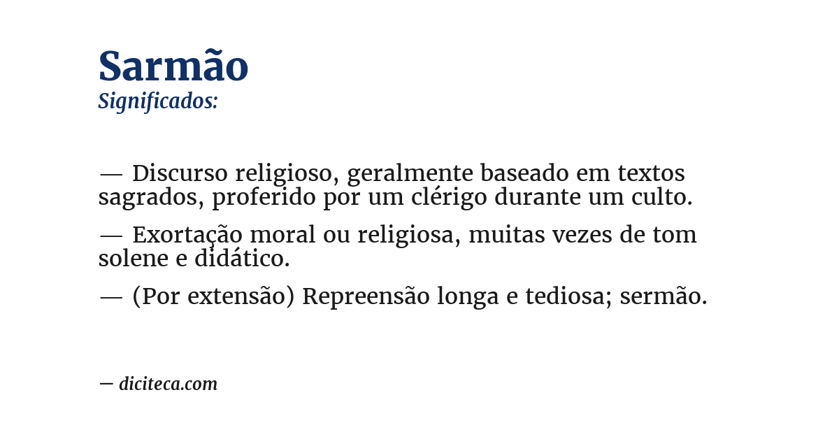 Significado de sarmão