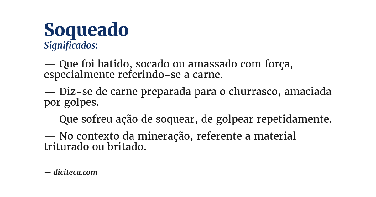 Significado de soqueado