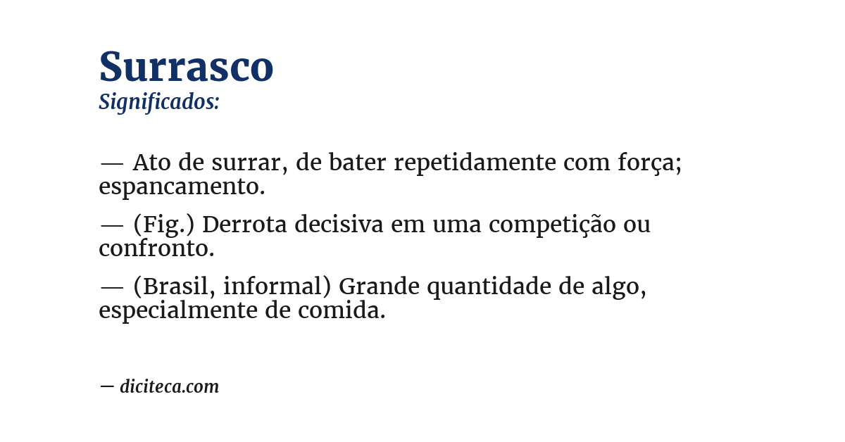 Significado de surrasco