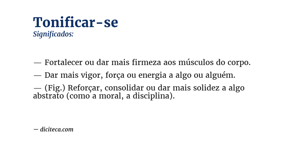 Significado de tonificar-se