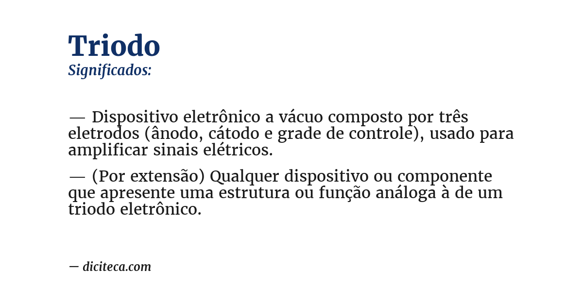 Significado de triodo