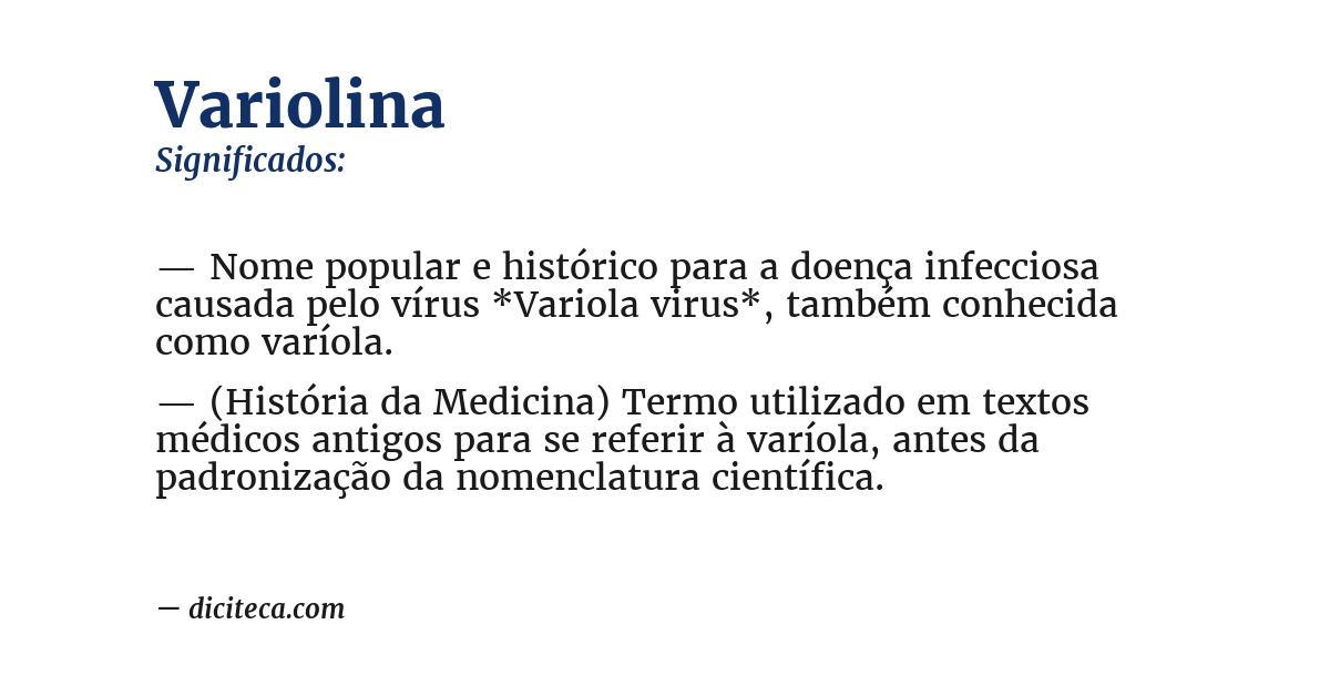 Significado de variolina