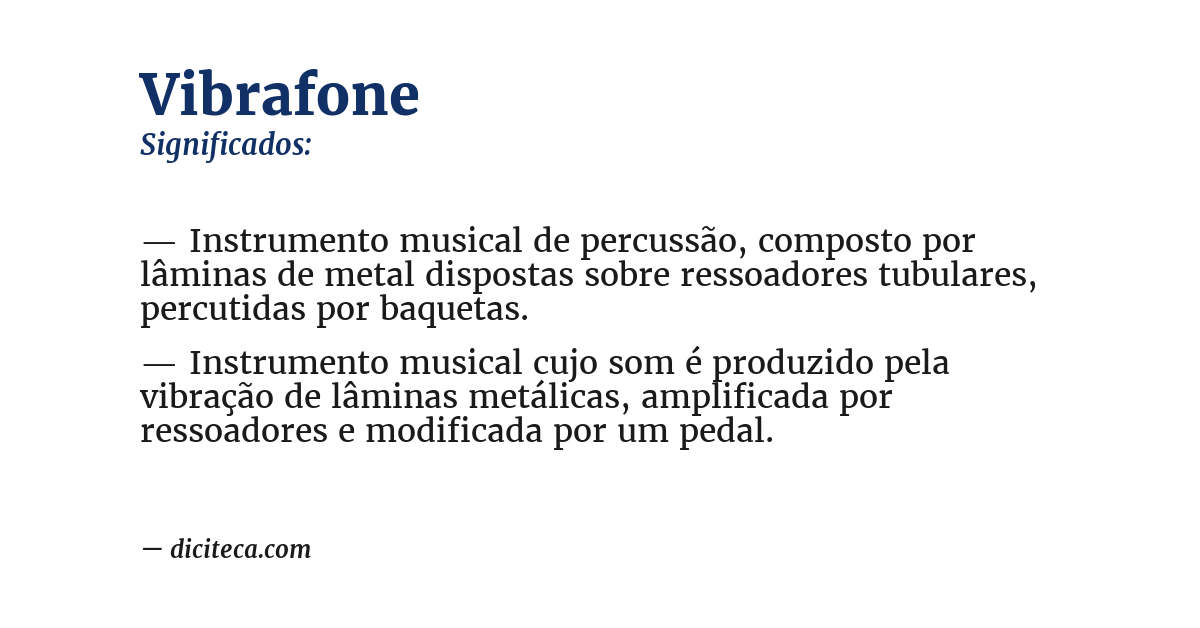 Significado de vibrafone