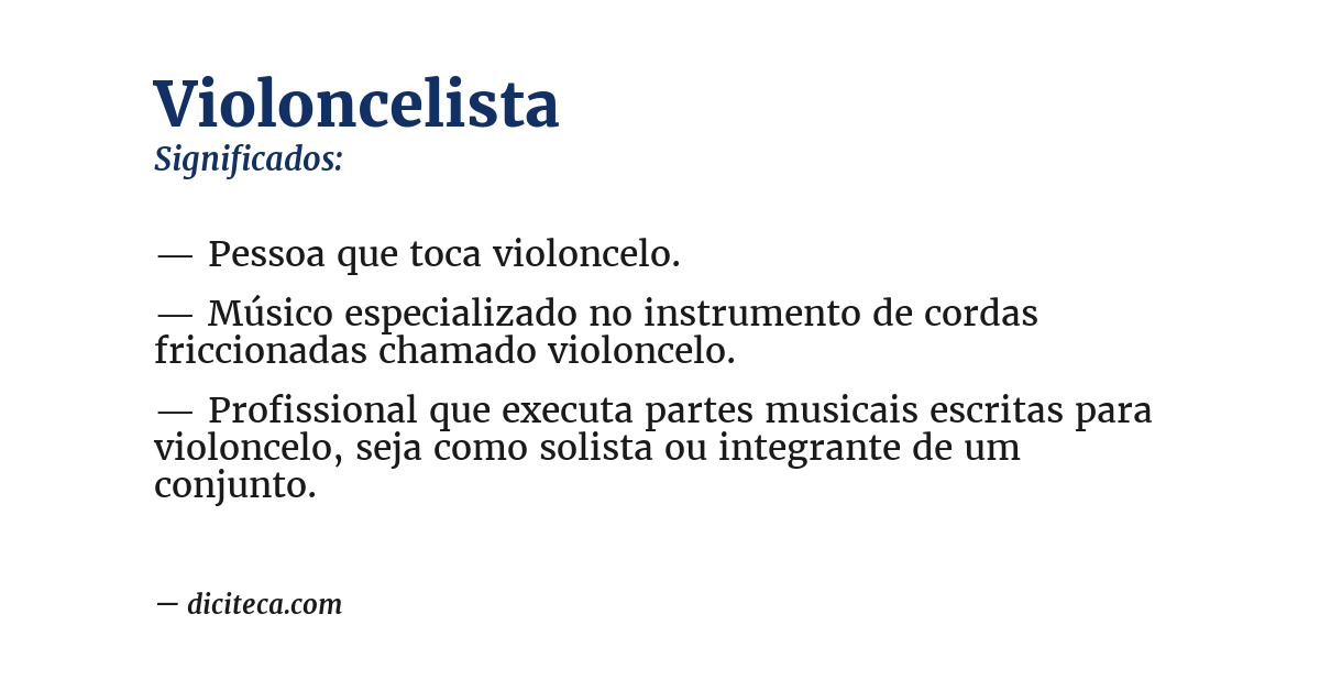 Significado de violoncelista