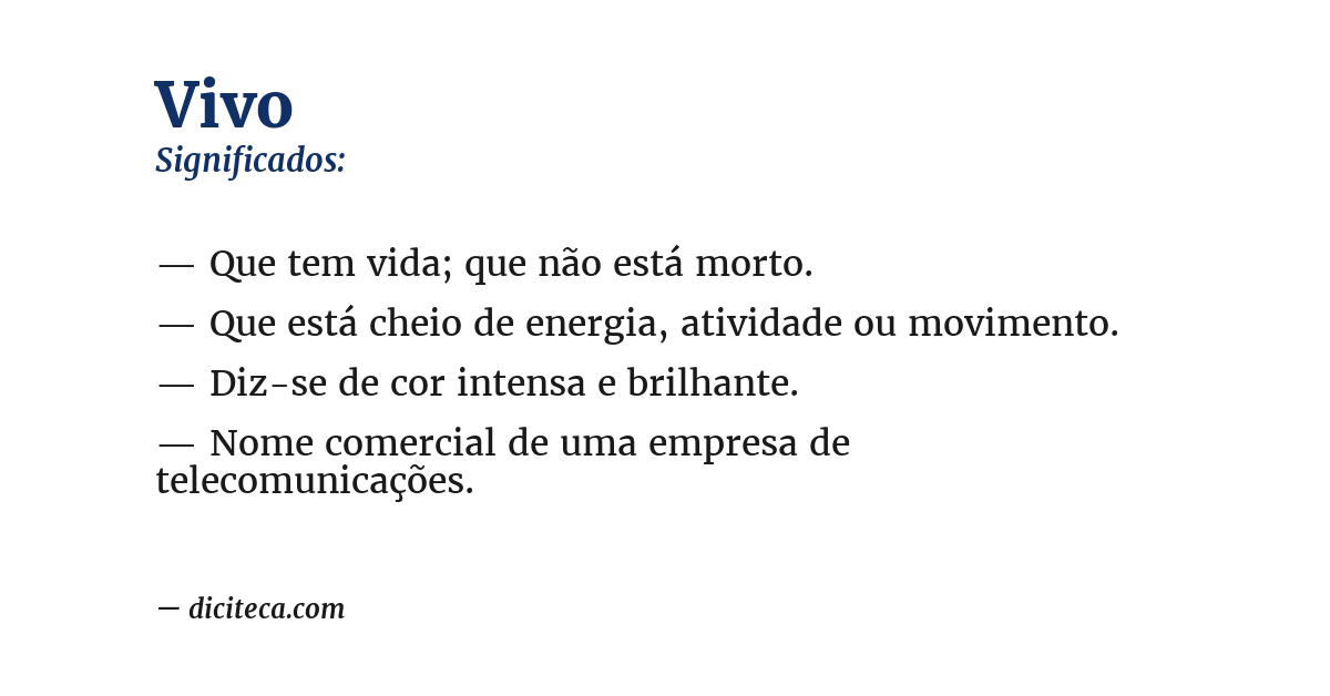 Significado de vivo