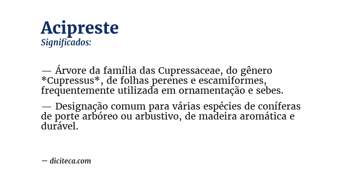 Significado de acipreste