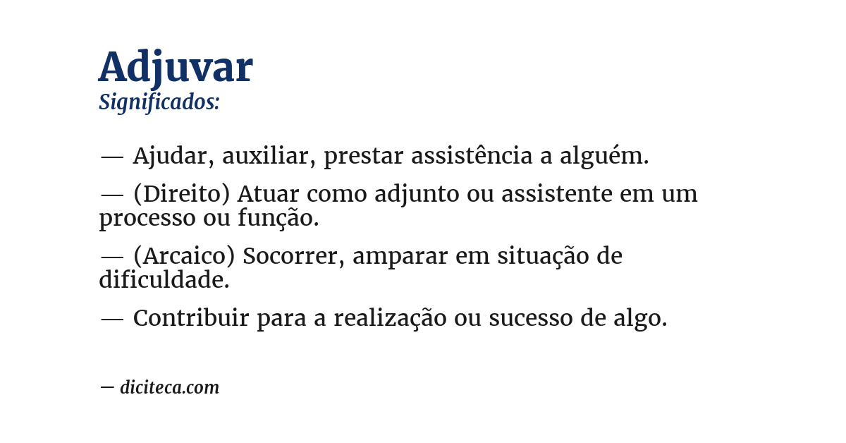 Significado de adjuvar
