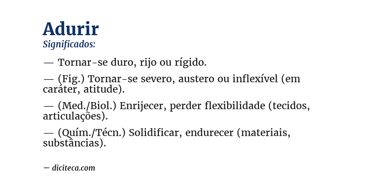 Significado de adurir