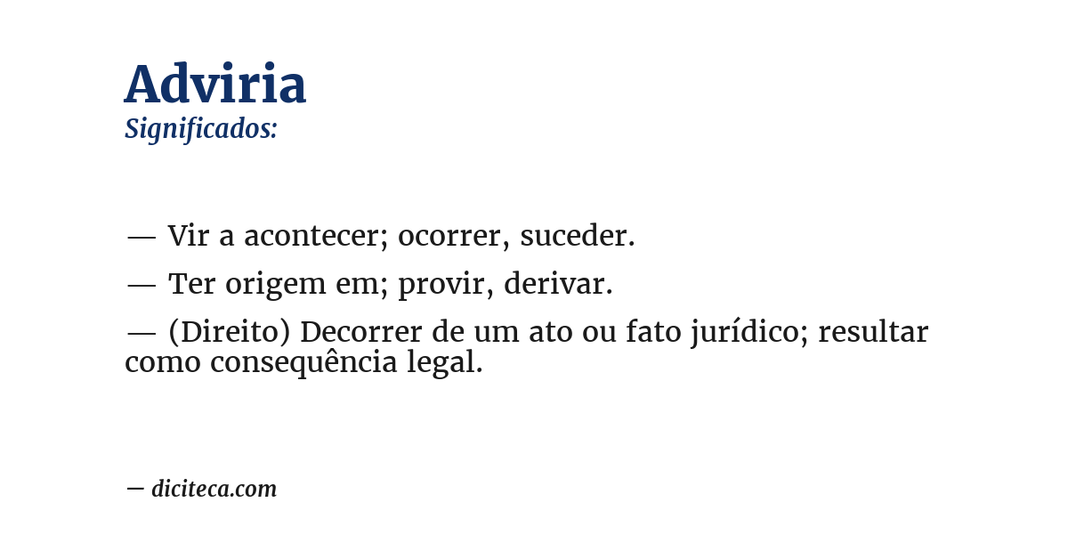 Significado de adviria