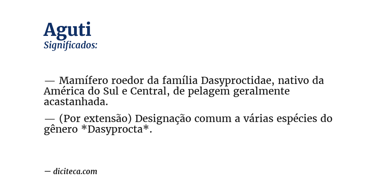 Significado de aguti