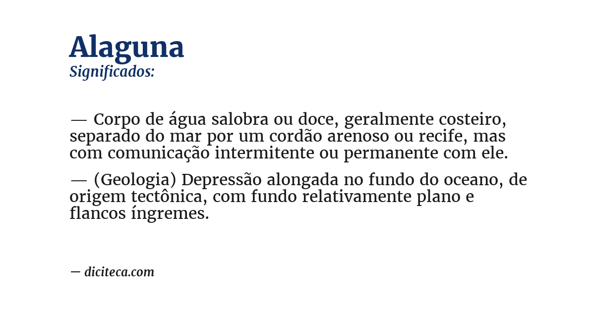 Significado de alaguna