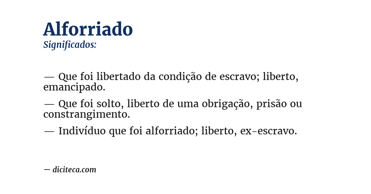 Significado de alforriado