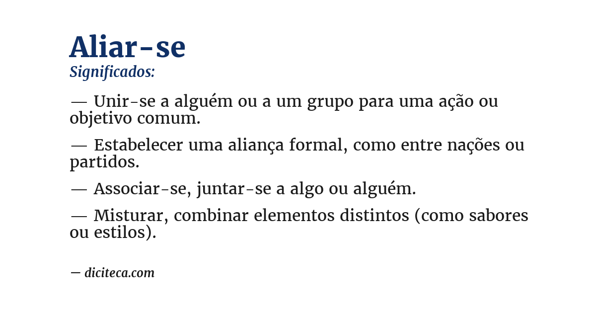 Significado de aliar-se