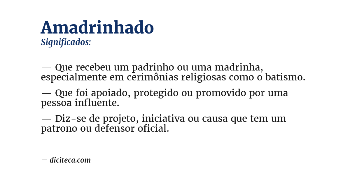 Significado de amadrinhado