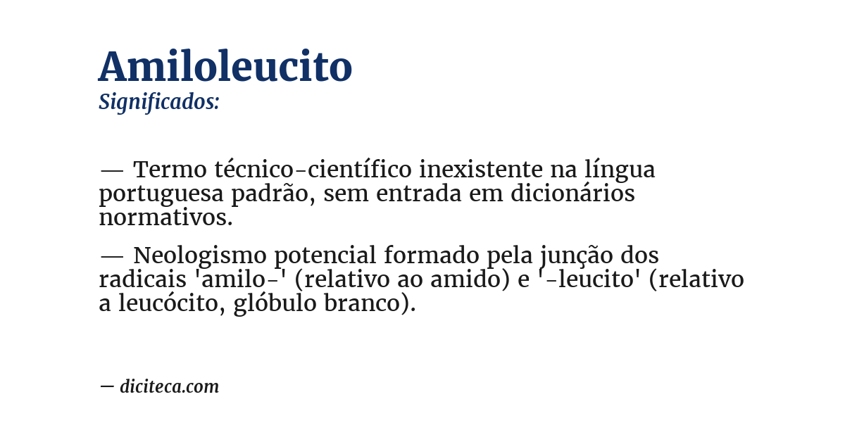 Significado de amiloleucito