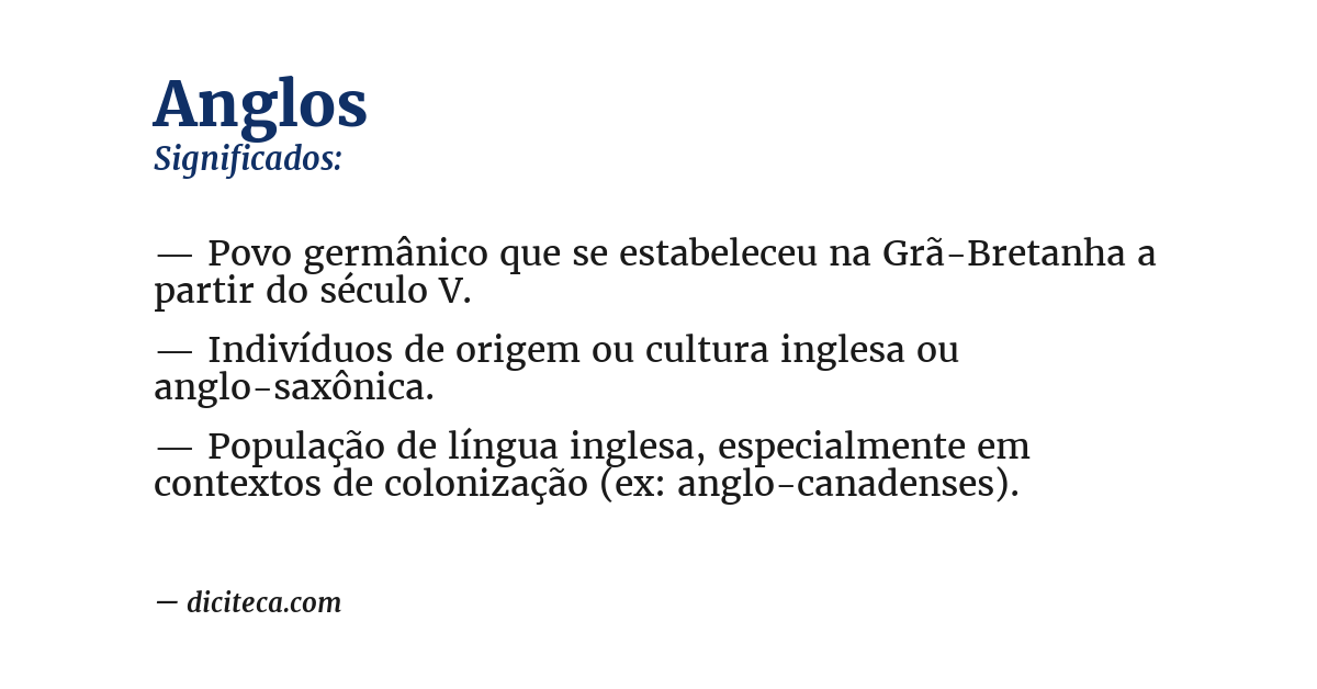 Significado de anglos