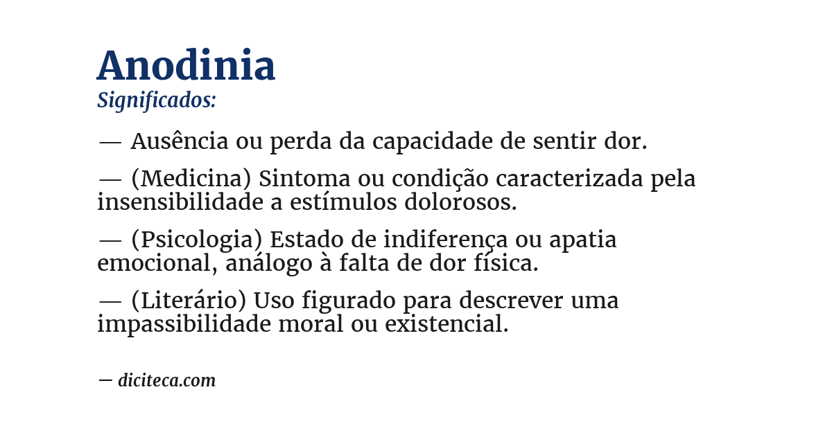 Significado de anodinia