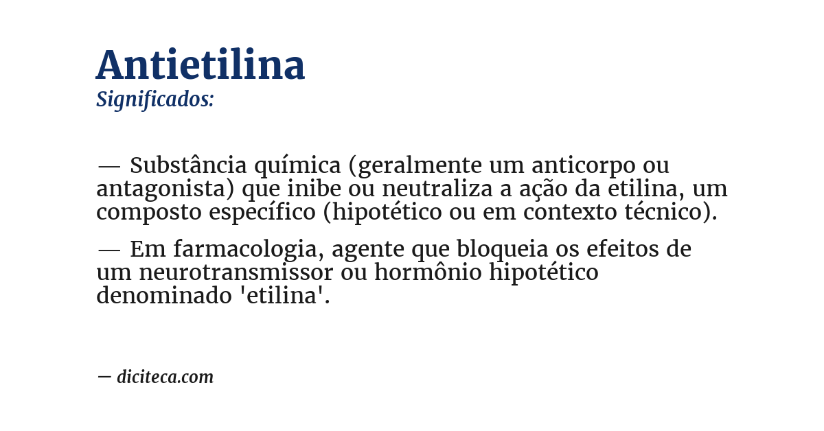 Significado de antietilina