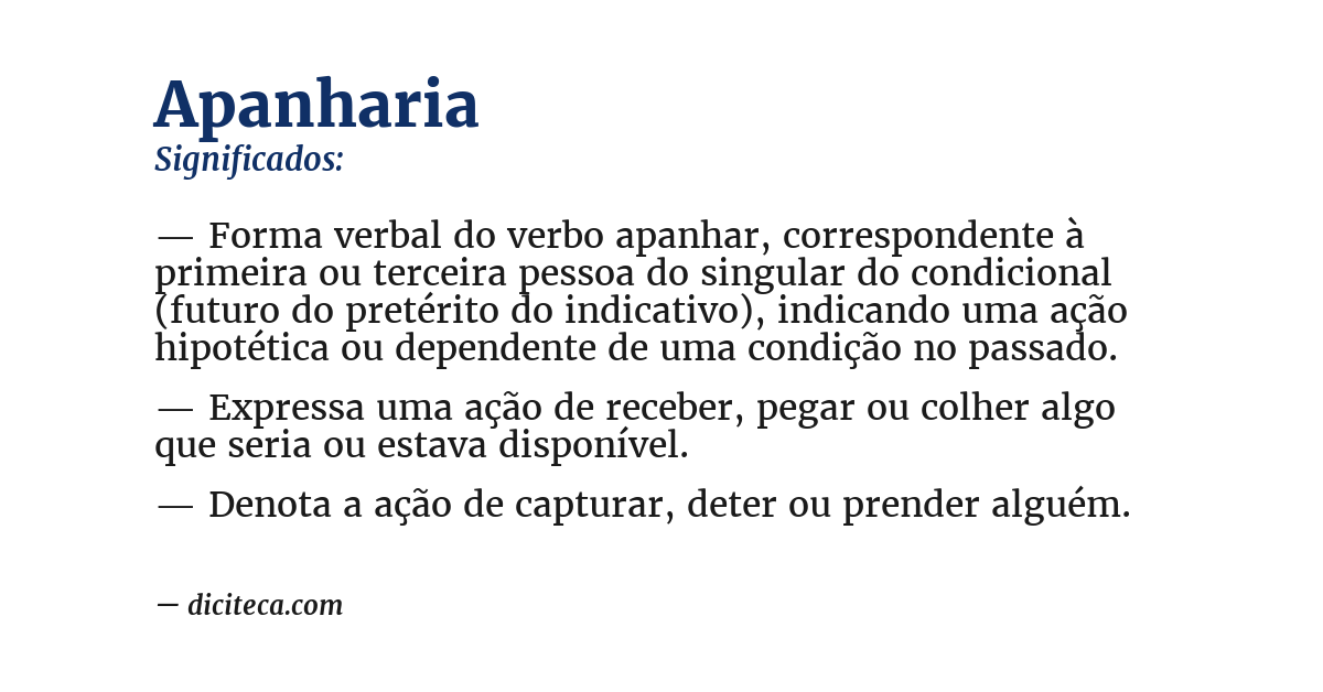 Significado de apanharia