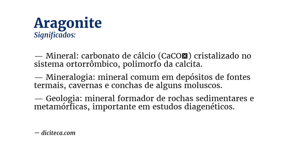 Significado de aragonite