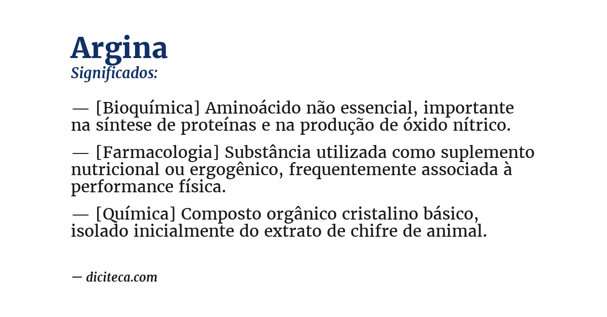 Significado de argina