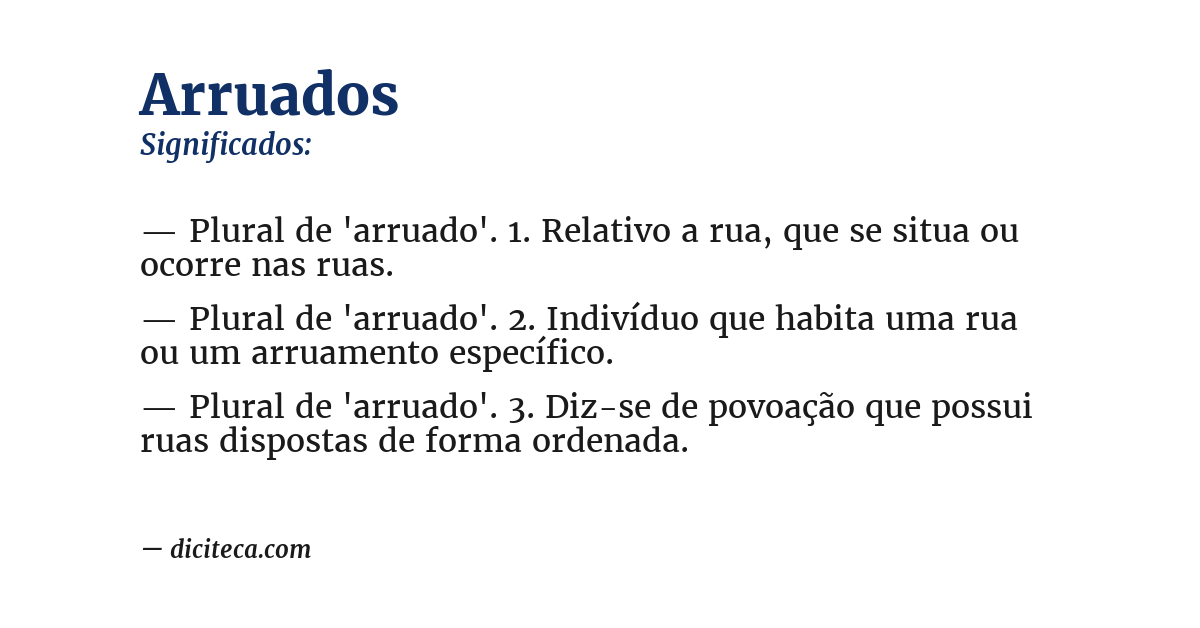 Significado de arruados