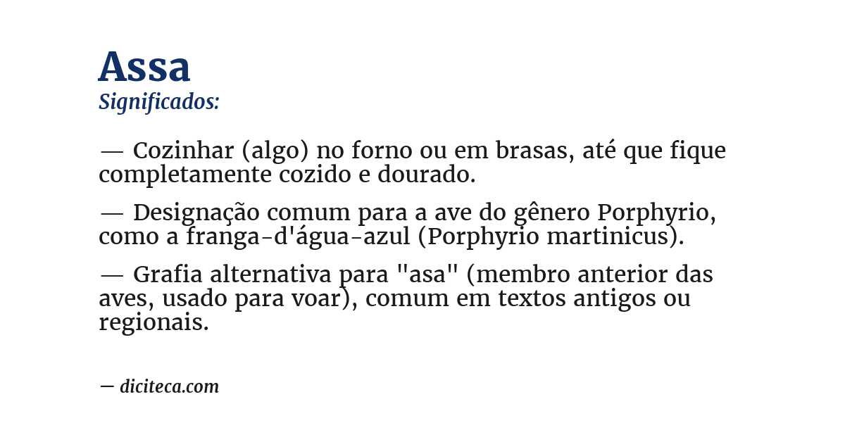 Significado de assa
