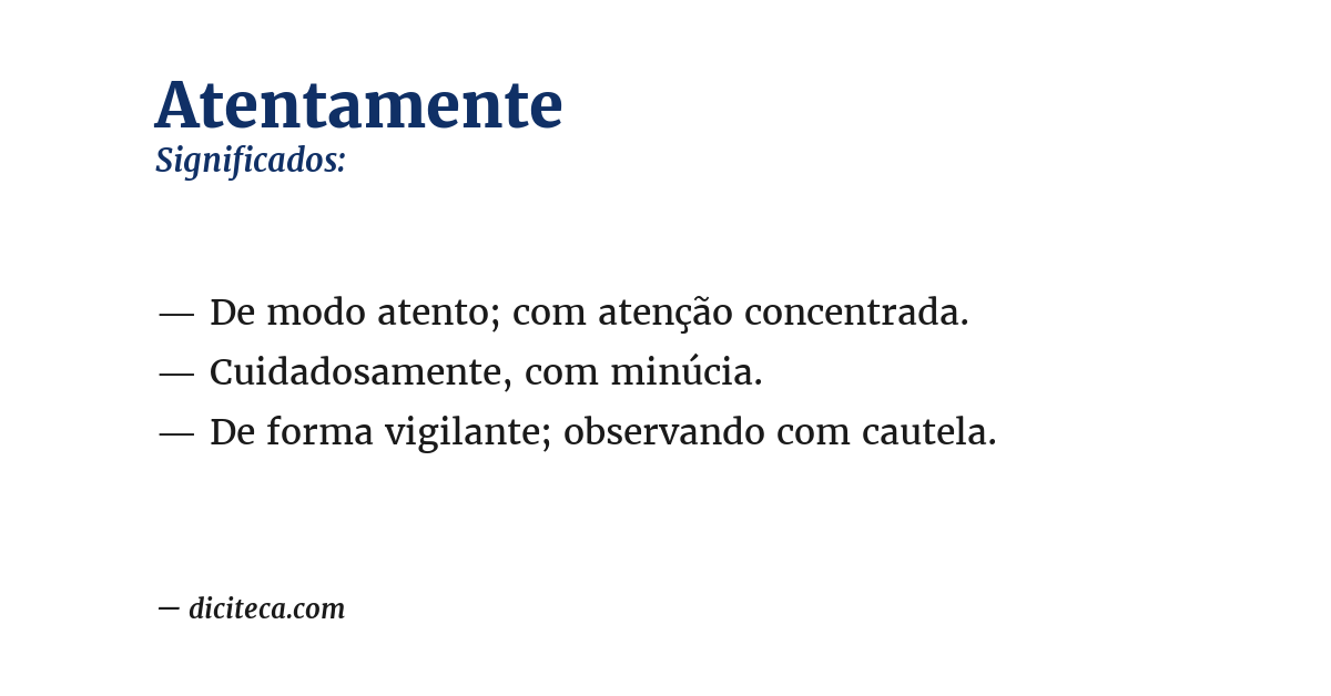 Significado de atentamente
