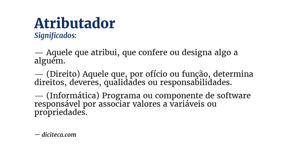 Significado de atributador