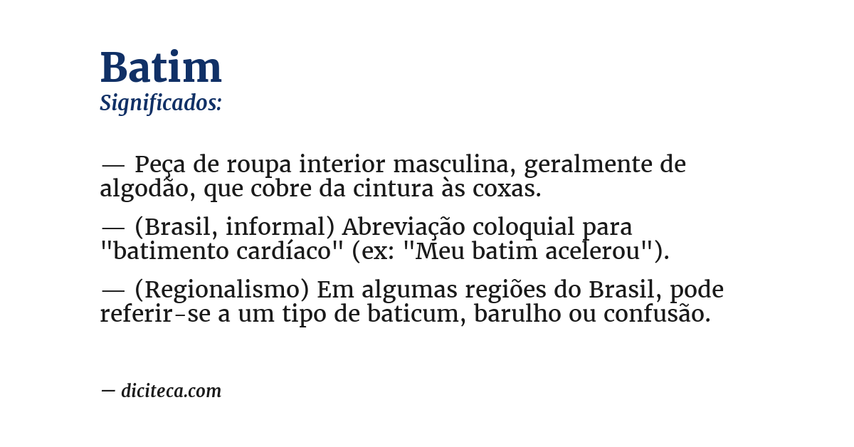 Significado de batim