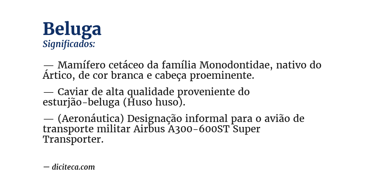 Significado de beluga