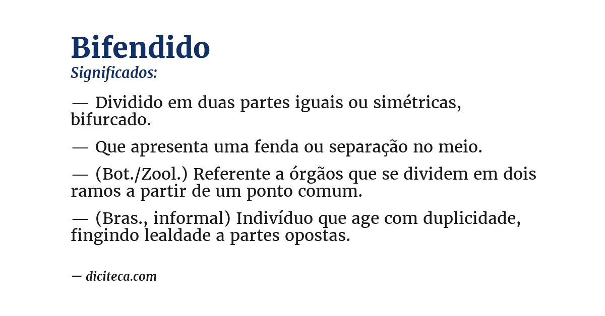 Significado de bifendido