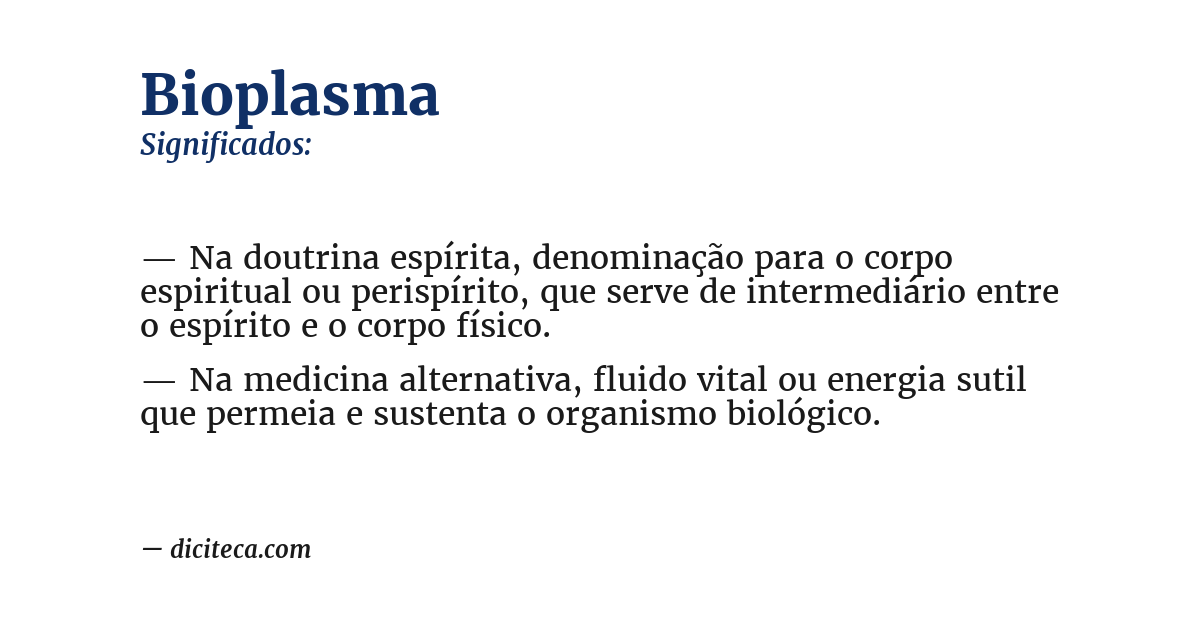 Significado de bioplasma
