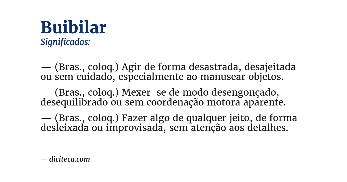 Significado de buibilar