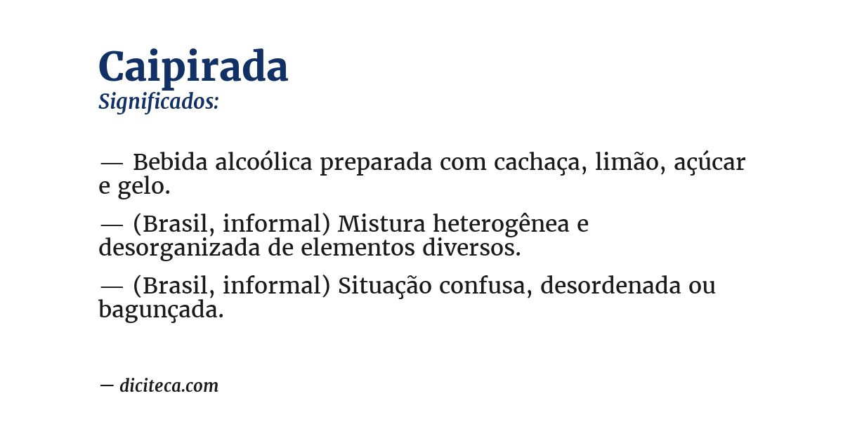 Significado de caipirada