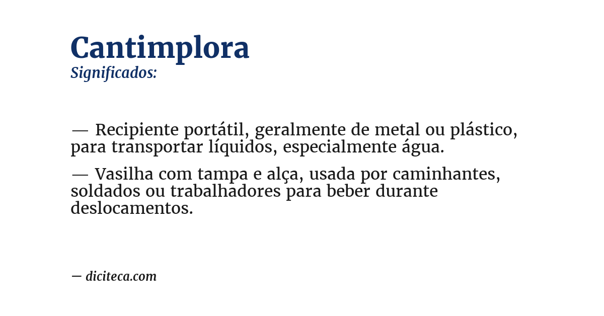 Significado de cantimplora