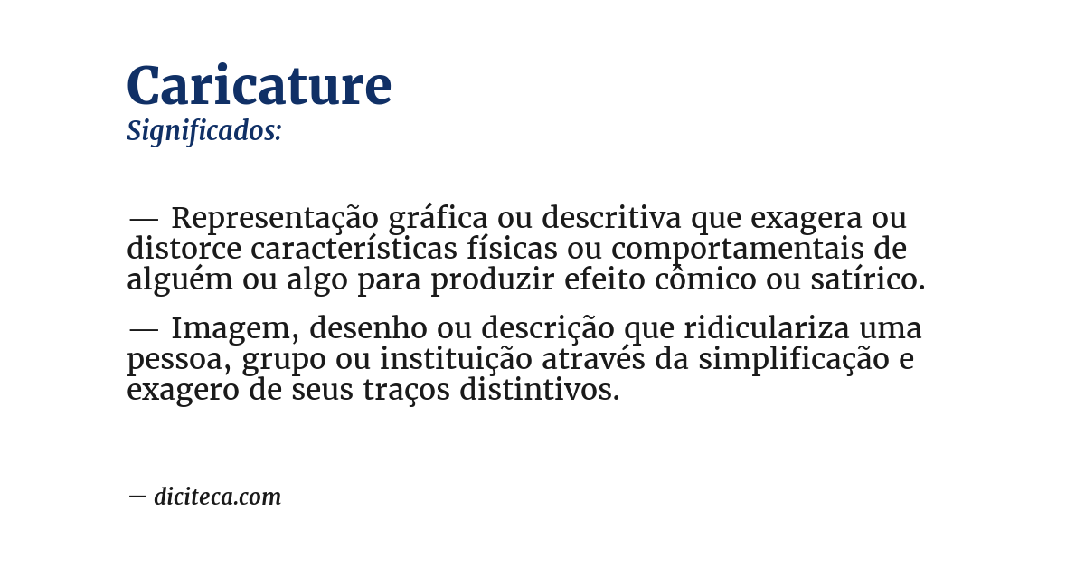 Significado de caricature