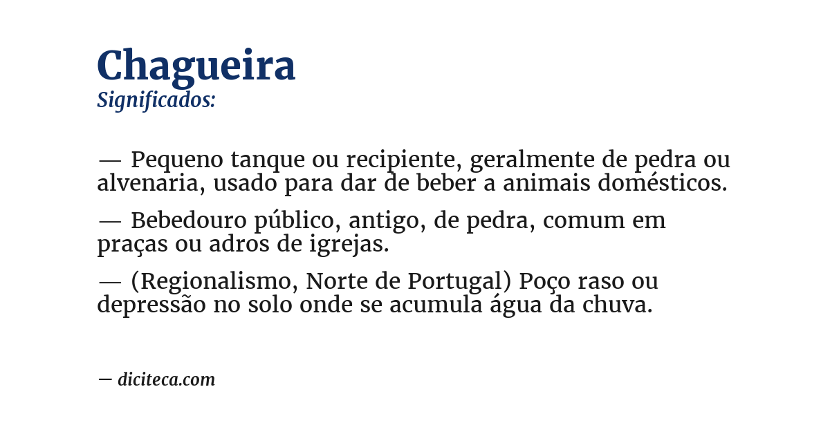 Significado de chagueira