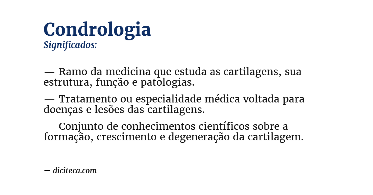 Significado de condrologia