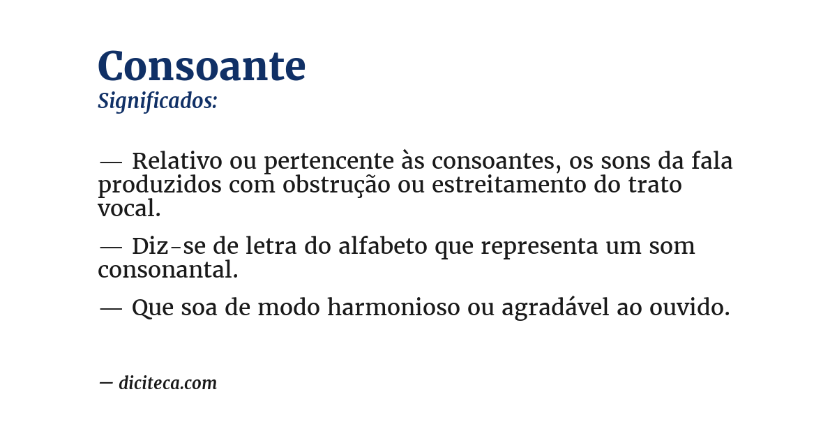 Significado de consoante