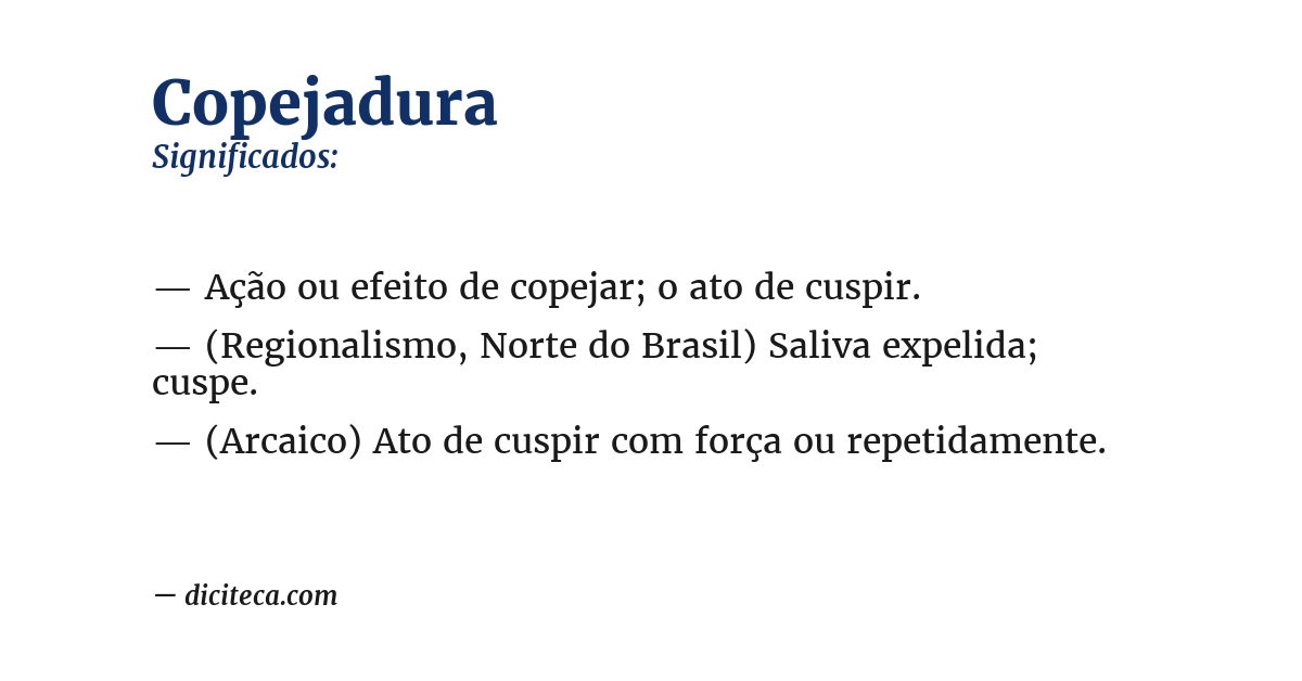 Significado de copejadura