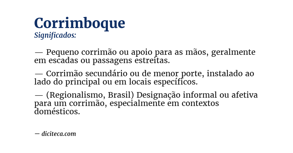 Significado de corrimboque