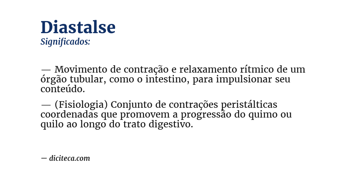 Significado de diastalse