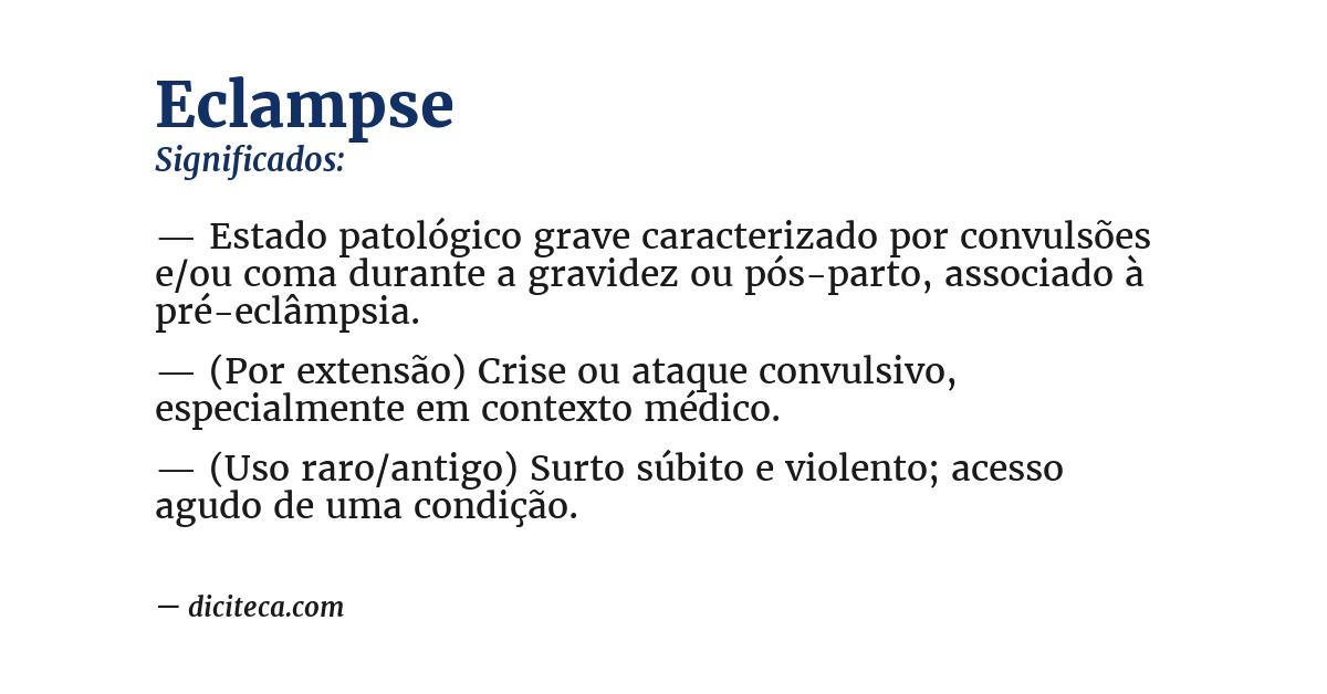 Significado de eclampse